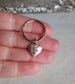 Heart Shaped Fox Key Ring - Hand Stamped Copper  - 7th Anniversary Gift - Image 2