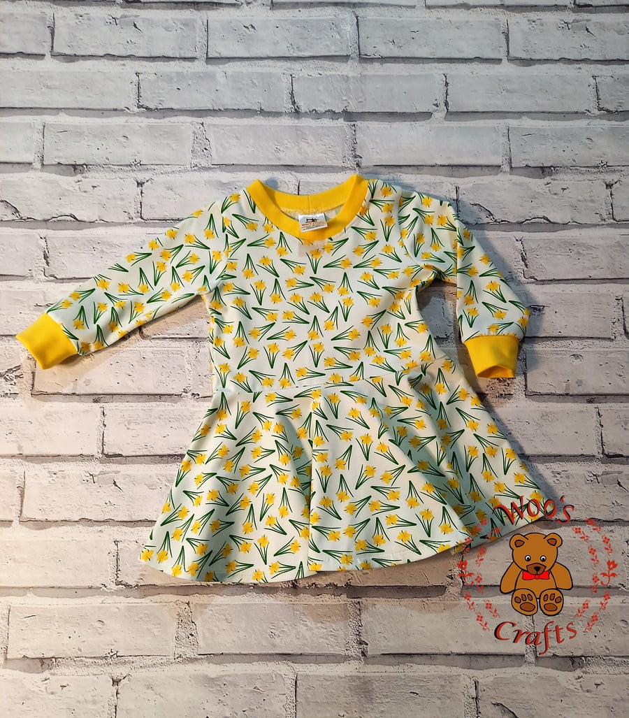 Girls Spring Summer Daffodil Dress