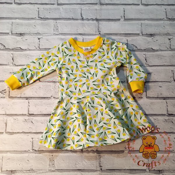 Girls Spring Summer Daffodil Dress