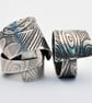 Sterling silver patterned wrap around  adjustable ring - Image 1