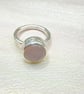 Rose Quartz Sterling Silver Ring Handmade  - Image 2