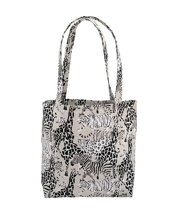 Children's Tote Bag Giraffe & Tiger. Children's-Baby Shower bag-Handmade-CTB107