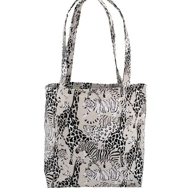 Children's Tote Bag Giraffe & Tiger. Children's-Baby Shower bag-Handmade-CTB107