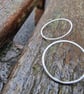 Delicate sterling silver stud earrings  - Image 3