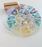Fused glass ammonite, multicoloured ammonite ornament, glass art, beach gift.  - Image 6