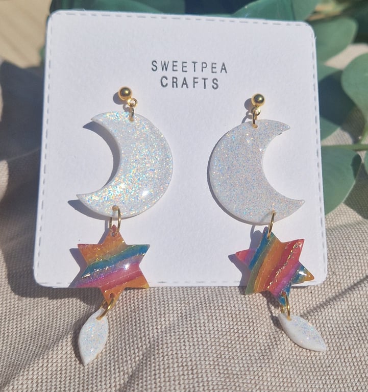 Polymer Clay Earrings: Spectrum 