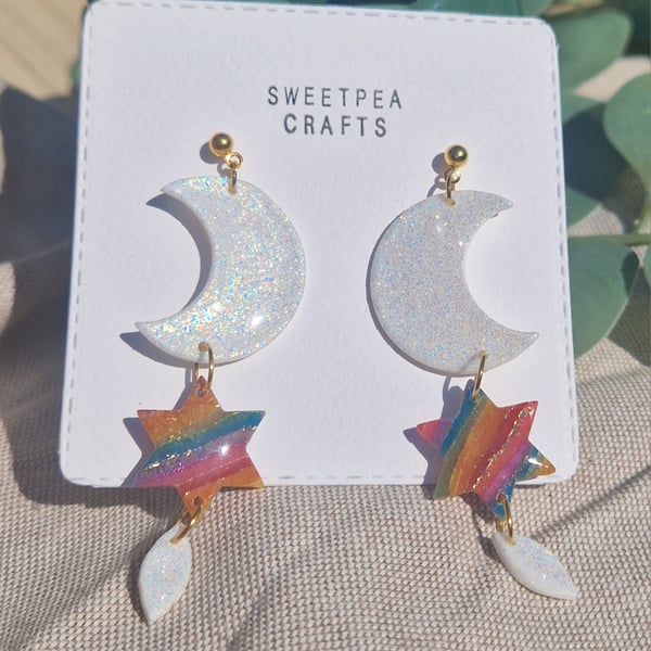 Polymer Clay Earrings: Spectrum 
