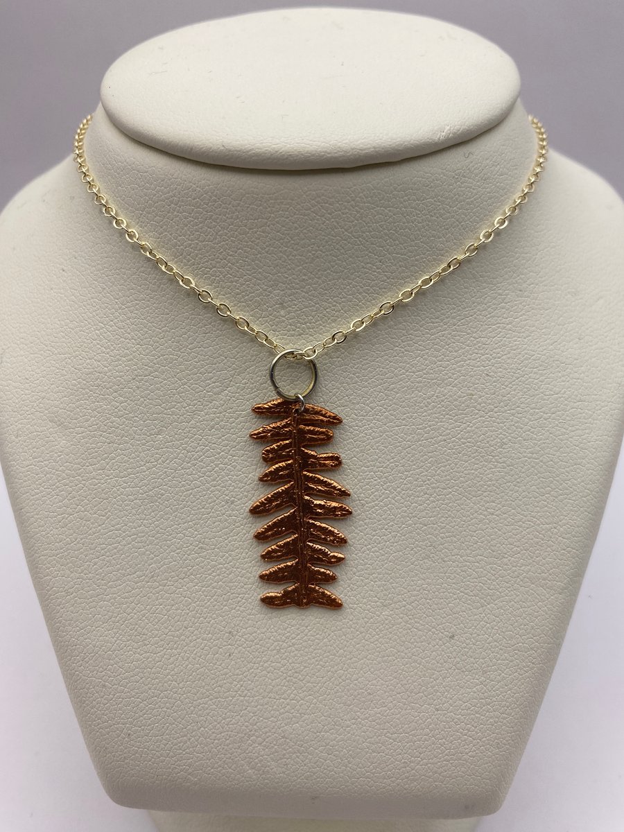 Fern pendant, Copper electroform, 346