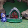 Micro Gnome 'Sol' with tiny freestanding portal OOAK Sculpt Fairy Door