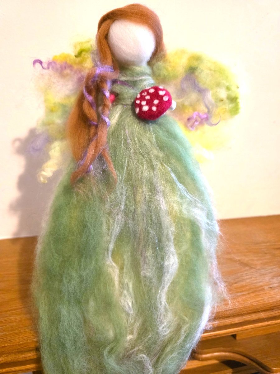 Felted fairy - Jadey the Fungi Princess