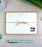 Set of 6 Floral Sewing Machine Notecards 