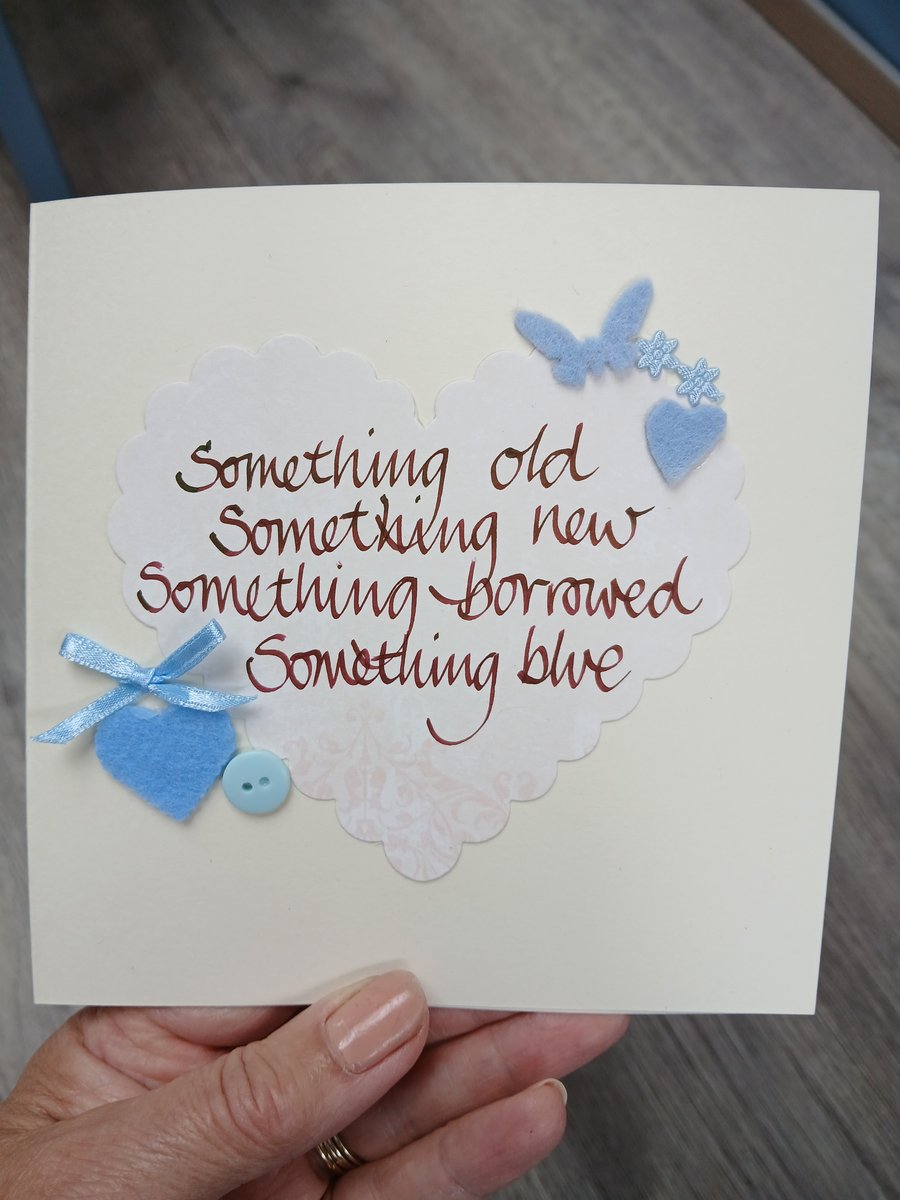 Something old something new Wedding Day card
