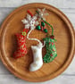 Trio of Scrapbox Stockings - Mini Christmas Stocking Tree Decorations