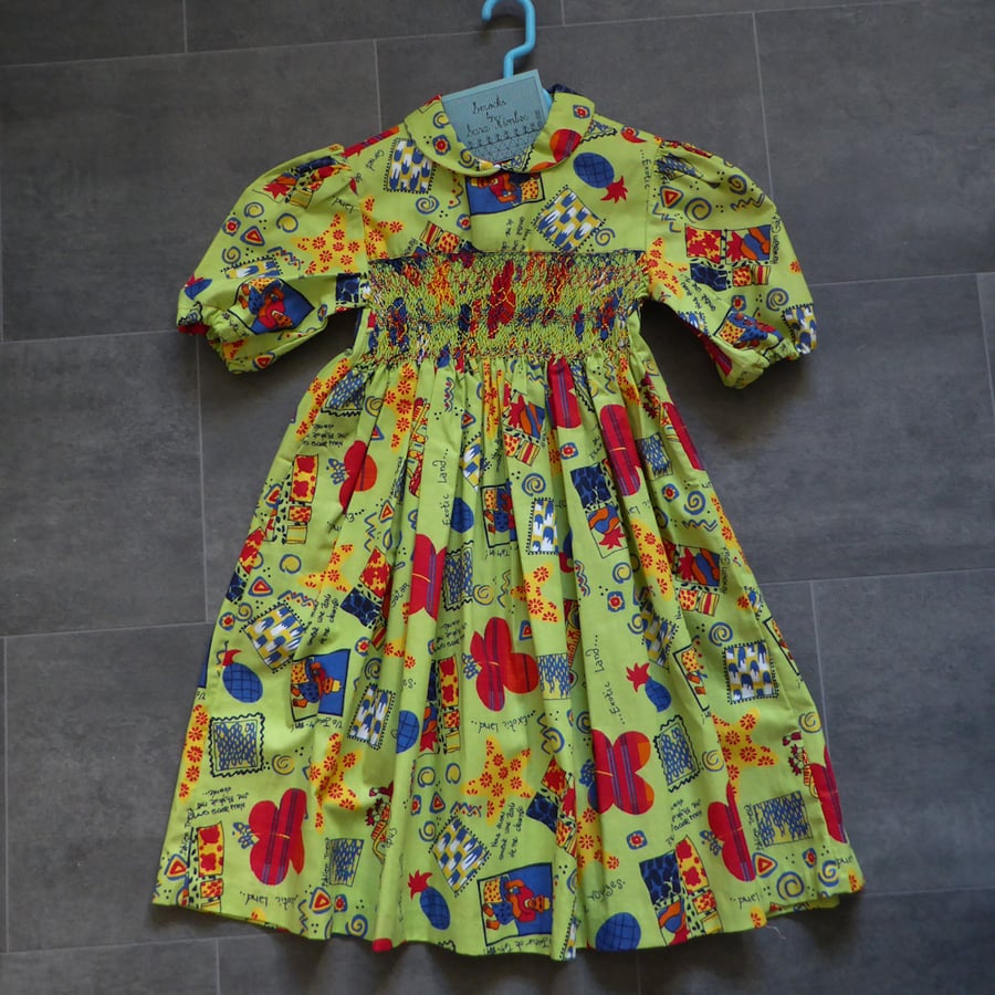 Smocked Dress size 4-5 years