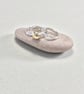 Hallmarked Yellow Gold Pebble Sterling Silver Stacking Ring - Image 5