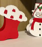 Novelty Christmas cards or present tags pack of 4 - Image 1