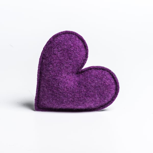 Merino Lambswool lavender filled heart