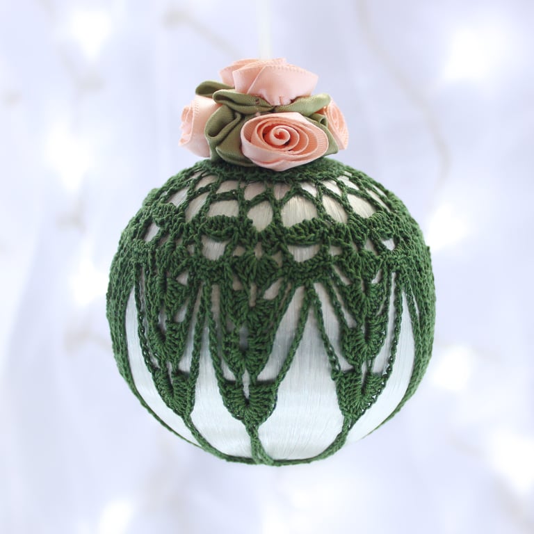 Christmas bauble green Vintage Style, J1