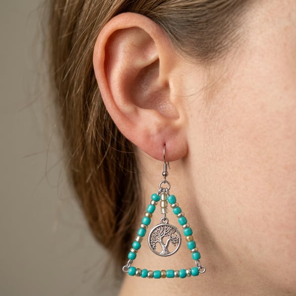 Triangle Tree Of Life Earings