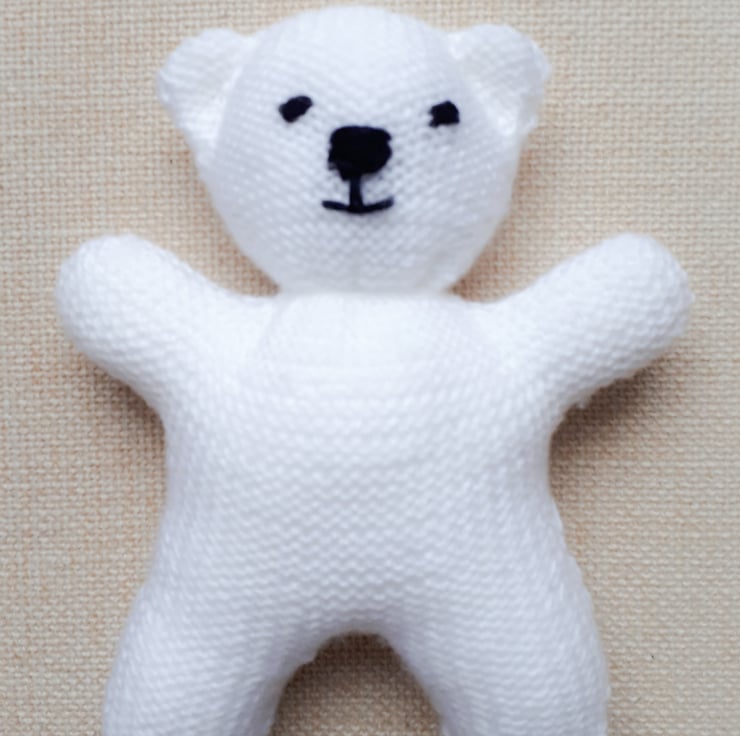 KNITTING PATTERN PDF Little White Teddy Bear Folksy