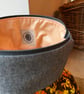 Vintage Daisy Chain cotton gathered zip bag with reclaimed denim - Image 4