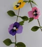 Handmade Felt Pansy Garland, home decor - Image 9