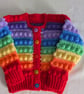 Rainbow coloured cardigans for up to one year old  - Image 3