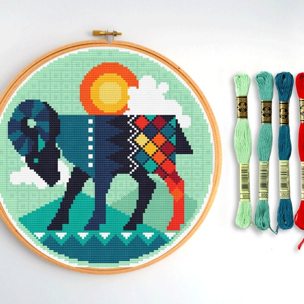 010D - Aries - Horoscope - Zodiac Series - Cross Stitch Pattern