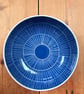 Blue handmade carved serving bowl