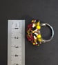 Red and Yellow Milli Fiori Adjustable Statement Ring - Image 2
