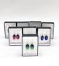 Spring Green Spotty Fused Glass Drop Earrings - Image 10