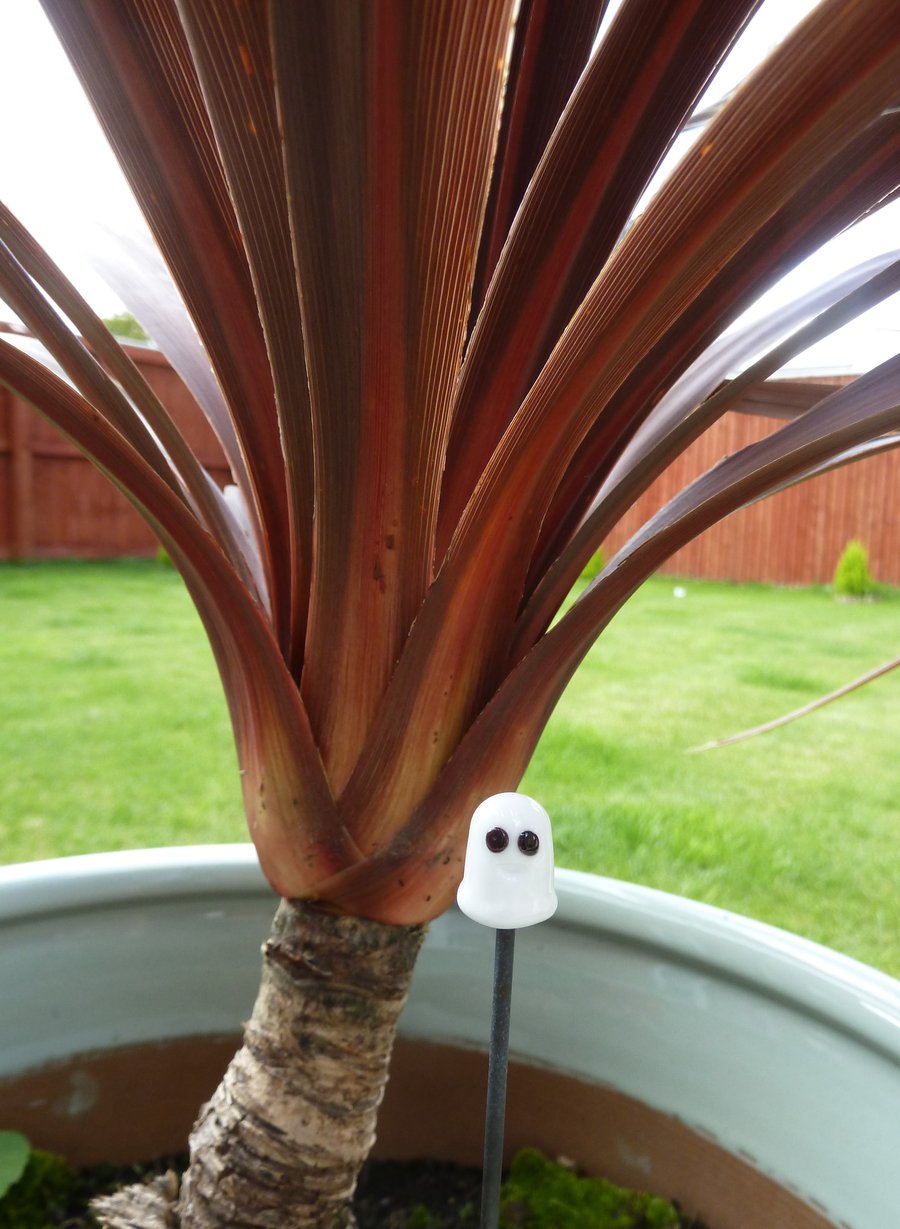 halloween ghost plant pot stake