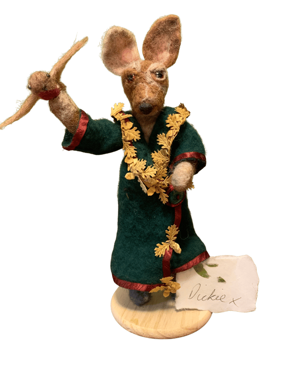 Meet Dickie, a keen-eyed Jack Russell and Bud the Robin