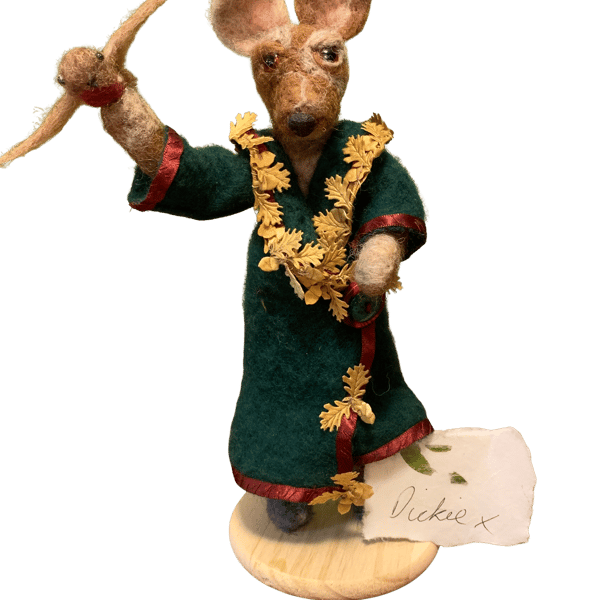 Meet Dickie, a keen-eyed Jack Russell and Bud the Robin