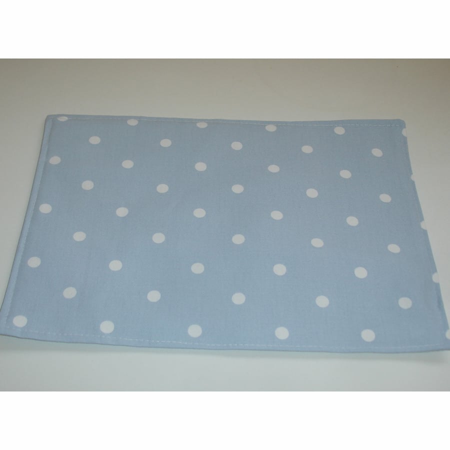 Blue and White Polka Dot Place Mat Placemat