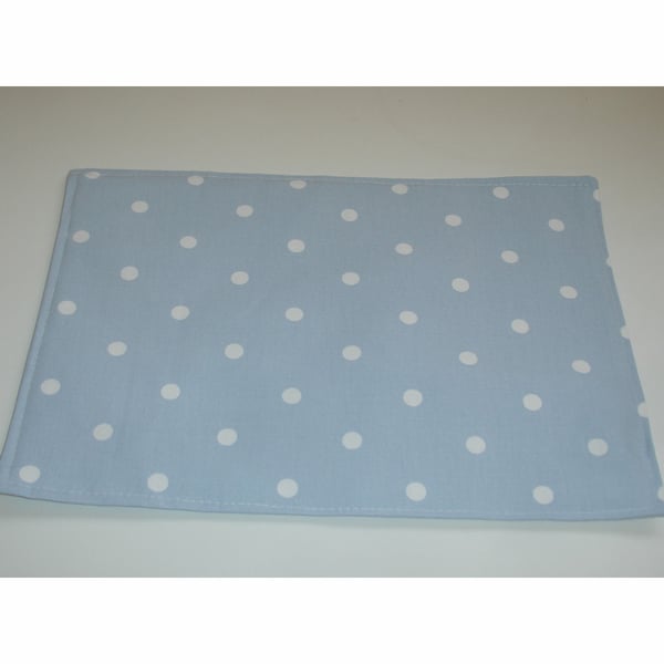Blue and White Polka Dot Place Mat Placemat