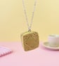 Custard Cream Biscuit Necklace British Biscuit Gift For Her - Image 4