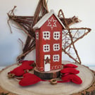 Unique Christmas Wooden House Decoration