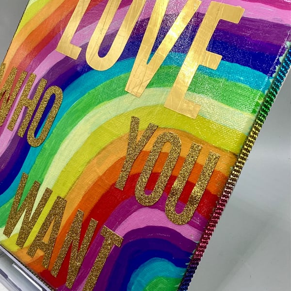 Rainbow acrylic wall canvas 
