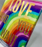 Rainbow acrylic wall canvas  - Image 1