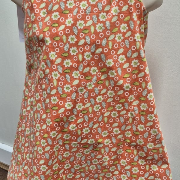 Girls dress, orange & green age 3-4 years