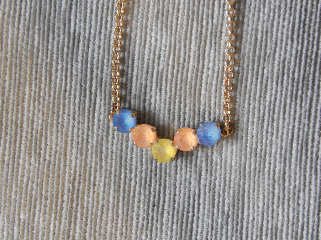 Ocean Delite, Peach Delite & Sunshine Delite Adjustable Swarovski Chain Necklace