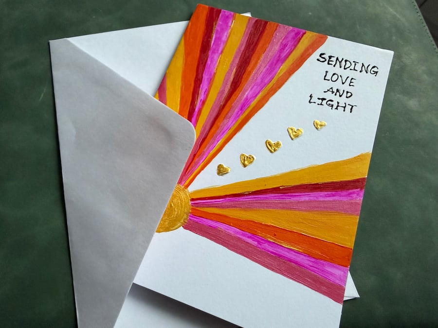 Hand Painted Arcylic Card 