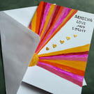 Hand Painted Arcylic Card 