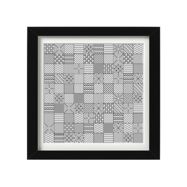 Blackwork Cross Stitch Chart: Geometric Embroidery Design (PDF Download)