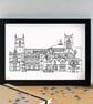 Newcastle-under-Lyme Skyline Art Print - Image 2