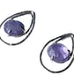 Tanzanite Earrings Recycled Silver Jewellery Gift Teardrop Rose Cut Gemstone - Image 4
