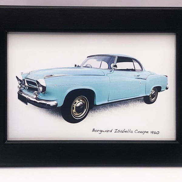 Borgward Isabella Coupe 2006 - 4x6" Photograph in Black or White frame