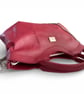 Flossy - Red Leather Slouch Handbag with Chain Strap - Handmade Sustainable Bag - Image 7