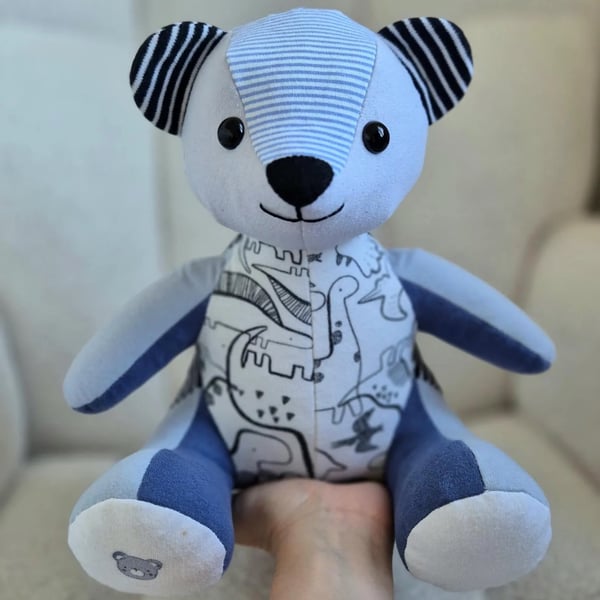 Mini Memory Bear from Baby Clothes, Uniform or Loved One Clothing